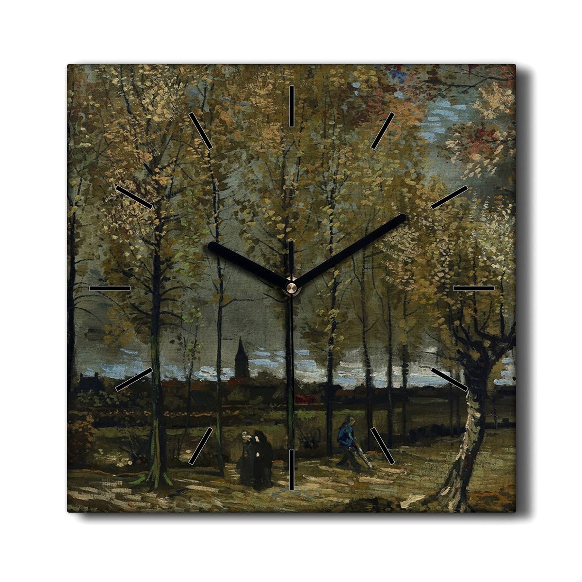 Horloge sur toile Coloray décoration murale haut de gamme 30x30cm