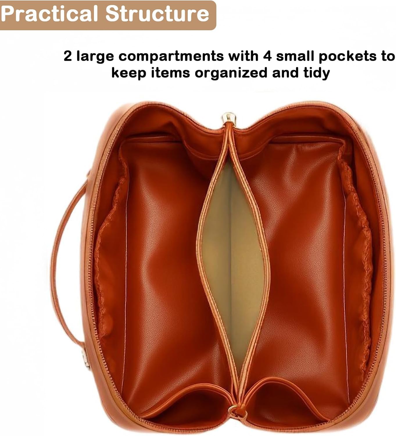 Travel Makeup Bag,Large Capacity Cosmetic Bags for Women,Waterproof Portable Pouch Open Flat Toiletry Bag Pattern Makeup Bag