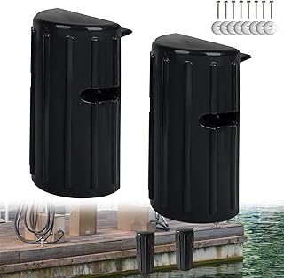 Dock Bumpers,Dock Fenders Bumper,Marine Boat Dock Bumpers,Inflatable Dock Protection for Docking Includes Mounting Hardware（White/Black/Grey）