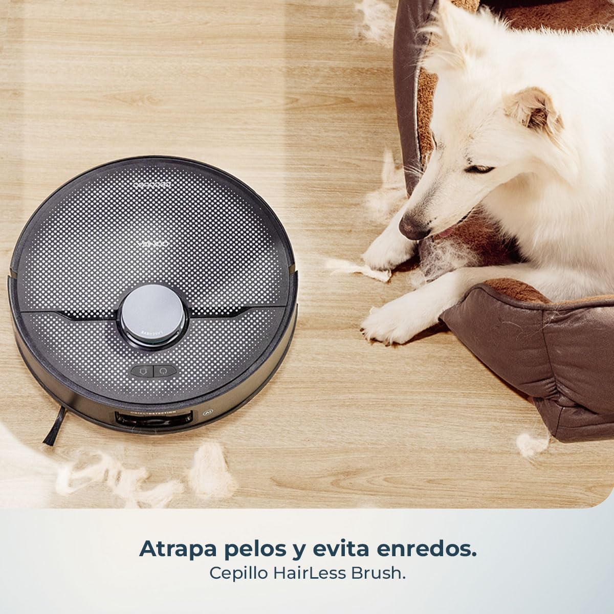 Cecotec Robot Aspirador y Friegasuelos con IA y Base Autovaciado Conga X70. Motor de Succión 15000Pa, Base 4 en 1, Tecnología Láser, Mopas Giratorias, Cepillo Lateral, App y Bluetooth — view 9