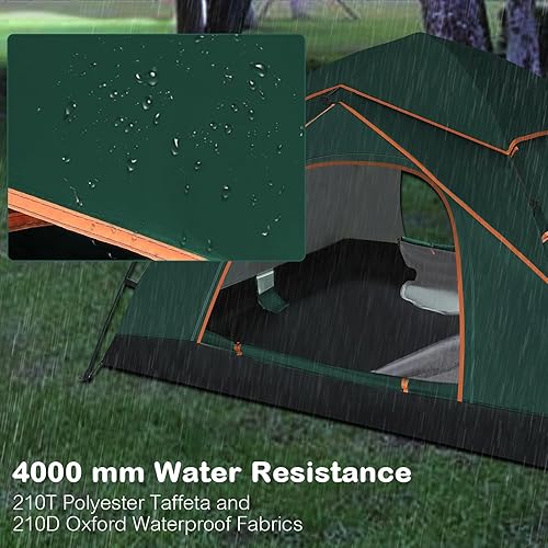 Miniatura 3 de Tiendas de campaña desplegables para camping, tienda de campaña para 2-3 personas, tienda de campaña automática de fácil instalación de los años 60,