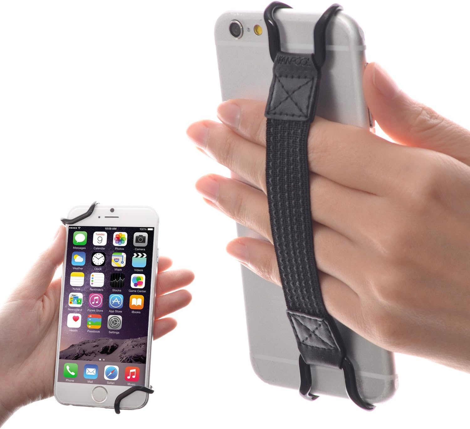 WANPOOL Universal Non-slip Hand Strap Grip Holder compatible with iPhone 16 Pro Max / 15/14 Plus / 13 Pro / 12/8 Plus/SE