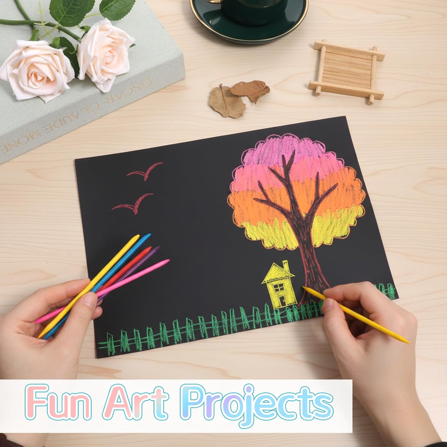 50 Pcs Heavy Duty Wood Stylus Tools for Scratch Art Colorful Wooden Stylus Stick Art Sticks Stylu Craft Sticks for DIY Creative Draw Christmas Thanksgiving Scratch Arts Activity Craft Projects-4.5''