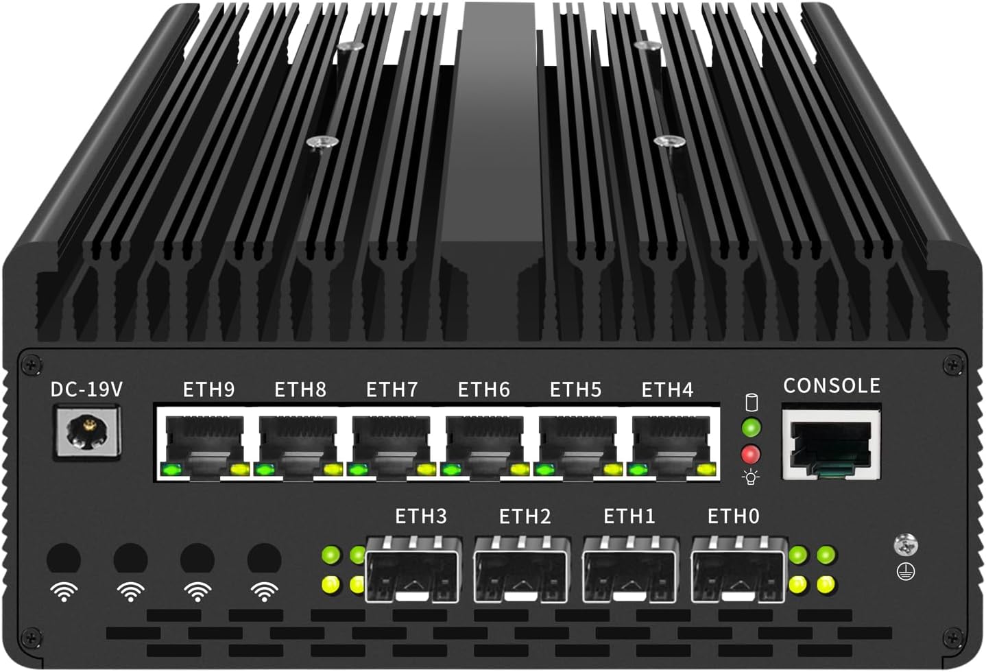 Fanless Mini PC U9-185H with 2*DDR5/2*M.2 Nvme,Desktop 6*i226 2.5G LAN,IntelX710 4 * 10G SFP+ SIM Slot,4K Triple Display,WiFi,Micro Router Appliance,AES-NI,OPNsense,NO RAM NO SSD