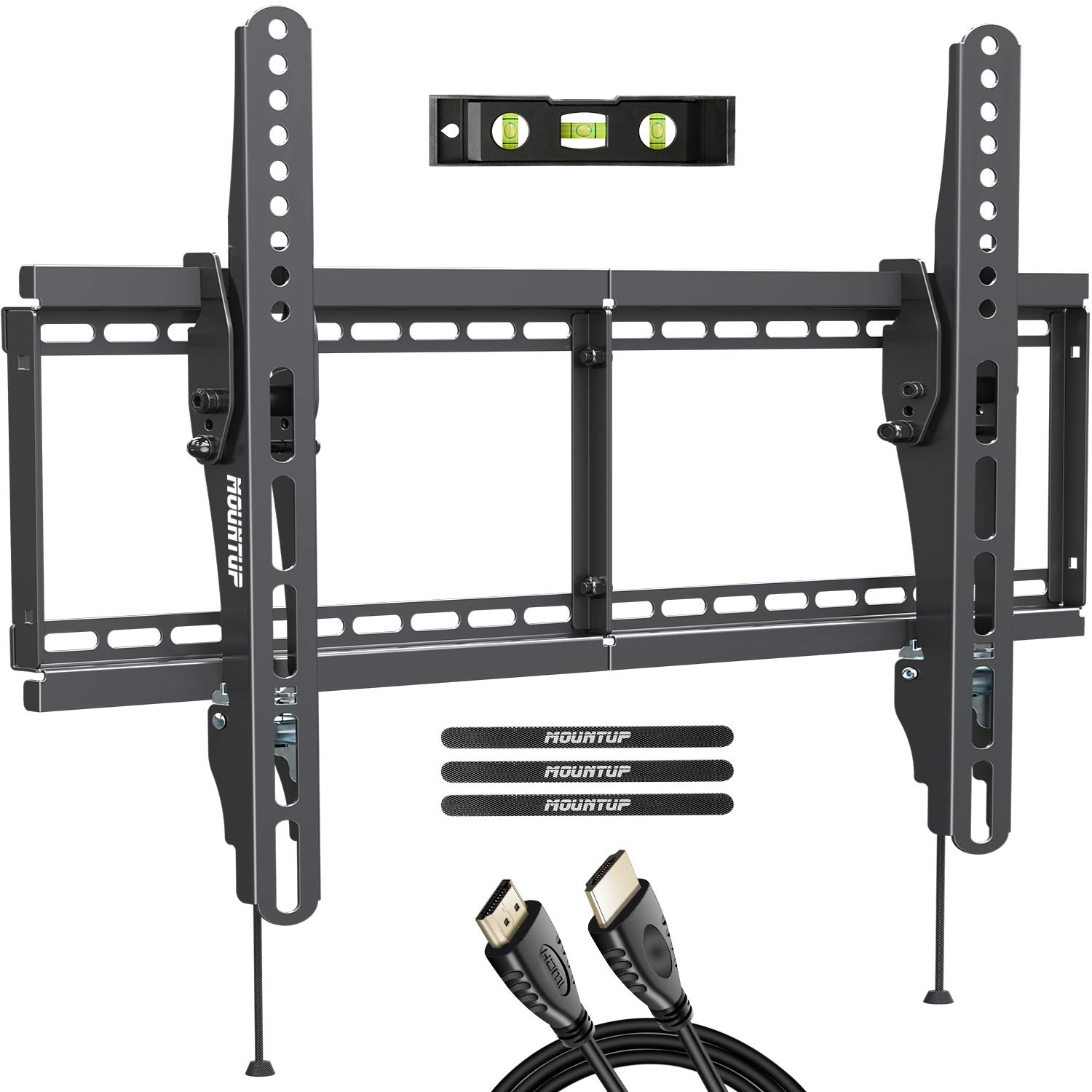 UL Listed TV Wall Mount, Tilting TV Mount Bracket for Most 37-82 Inch Flat Screen/Curved TV Low Profile Wall Mount Saving Space Max VESA 600x400mm Hold up to 99 lbs Fit 16" 18" 24" Stud MU0008