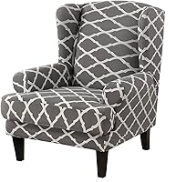 Vista 16 de GULI Wingback - Funda para silla de 2 piezas, fundas para silla de sillón, fundas de elastano para sofá, protector de muebles, lavable a máquina