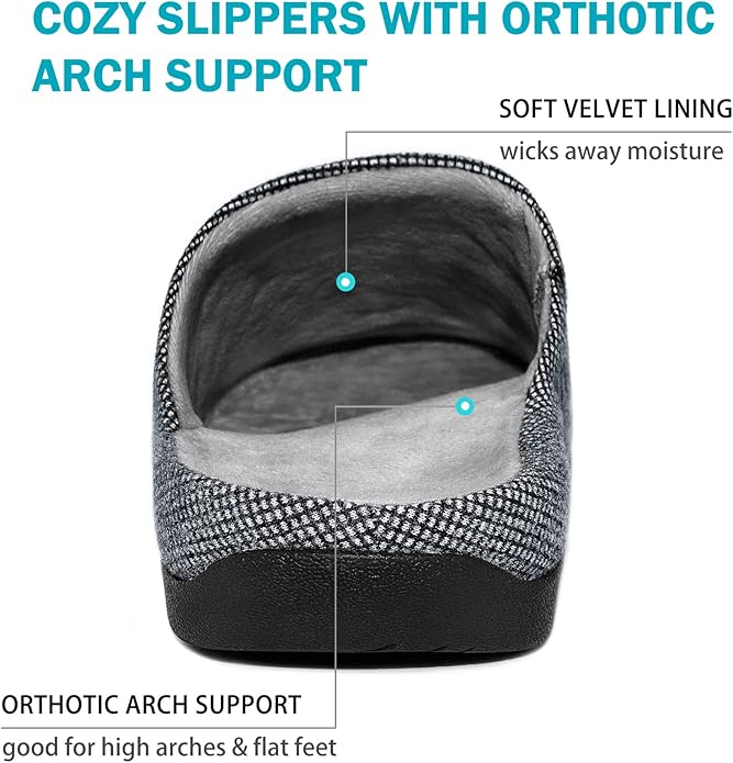 V.Step Pantuflas Ortopédicas con Soporte Arco, Gris miniatura 5
