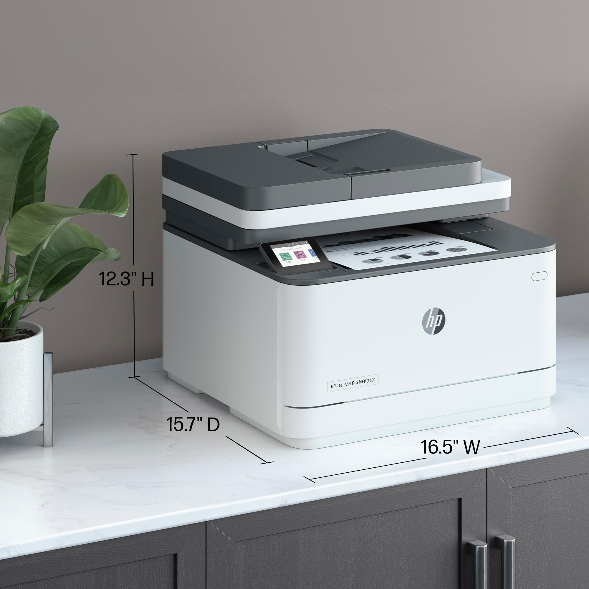 HP Laserjet Pro MFP 3101sdw Black & White Printer, Print, Scan & Copy