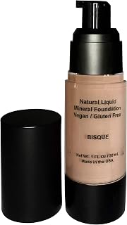 Mom's Secret 100% Natural Foundation, Organic, Vegan, Aloe Based, Natural Sun Protection, Gluten Free, Cruelty Free, Made in the USA, 1FL Oz. (Bisque)