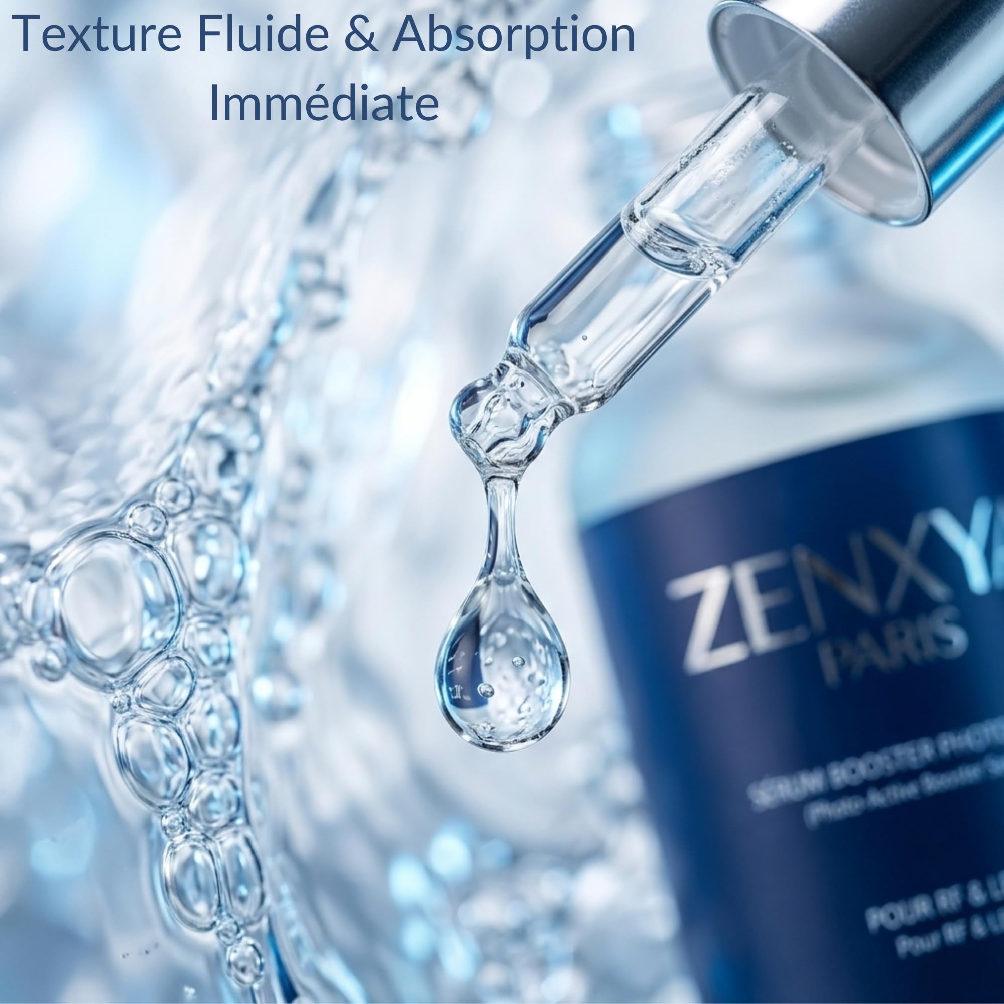 ZENXYA® PARIS – Sérum Booster Photo-Actif – Acide Hyaluronique Pur – Soin Universel Hommes & Femmes – Optimisé pour Radiofréquence (RF) & Appareils de soin LED – Anti-Âge Haute Performance – 30ml