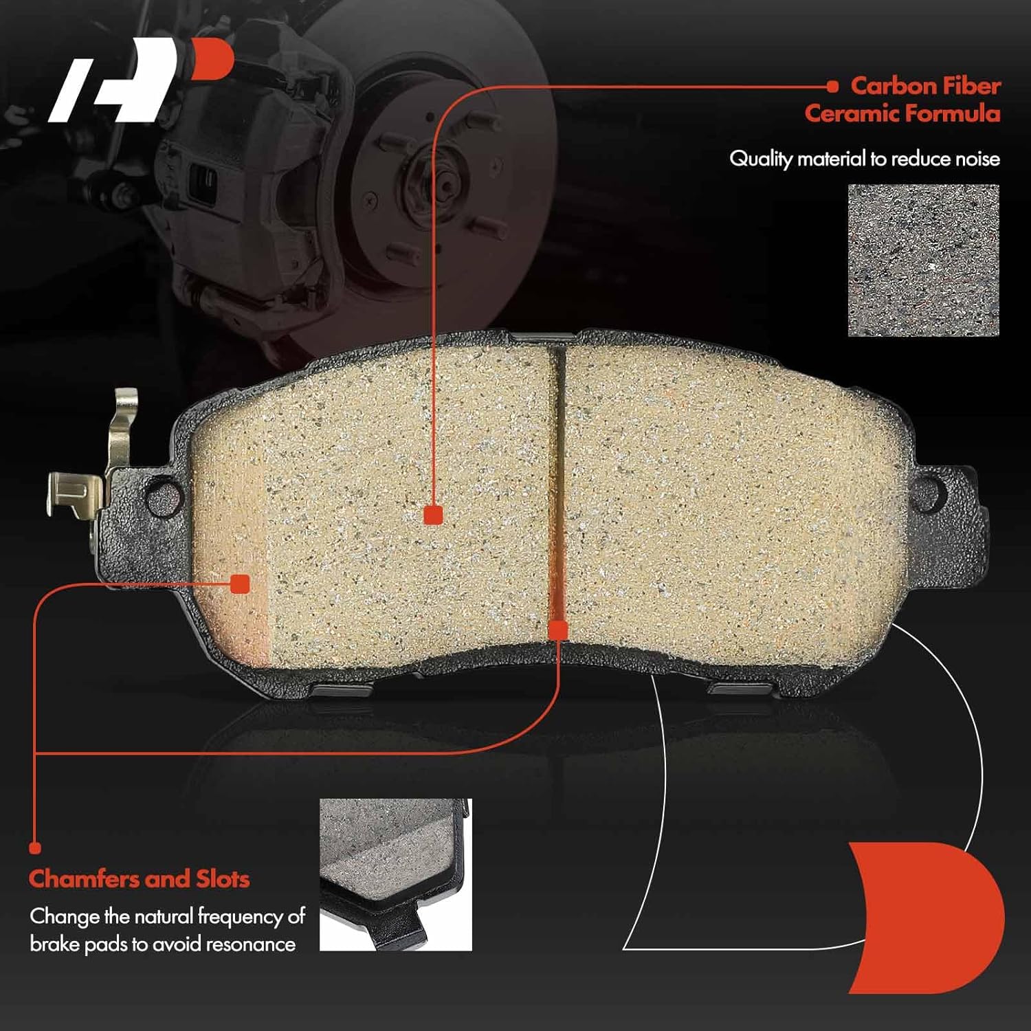 A-Premium Front and Rear Vented Disc Brake Rotors + Ceramic Pads Kit Compatible with Select Nissan Models - Versa 2020, Kicks 2018-2020, 12-PC Set