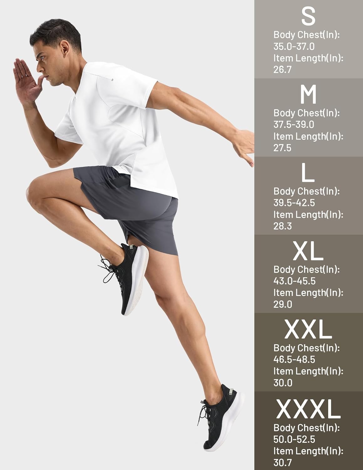 MIER Men's Dry Fit Running T Shirts - Moisture Wicking COOL MAX Short Sleeve Workout Athletic Gym Sports Tee Shirts for Men