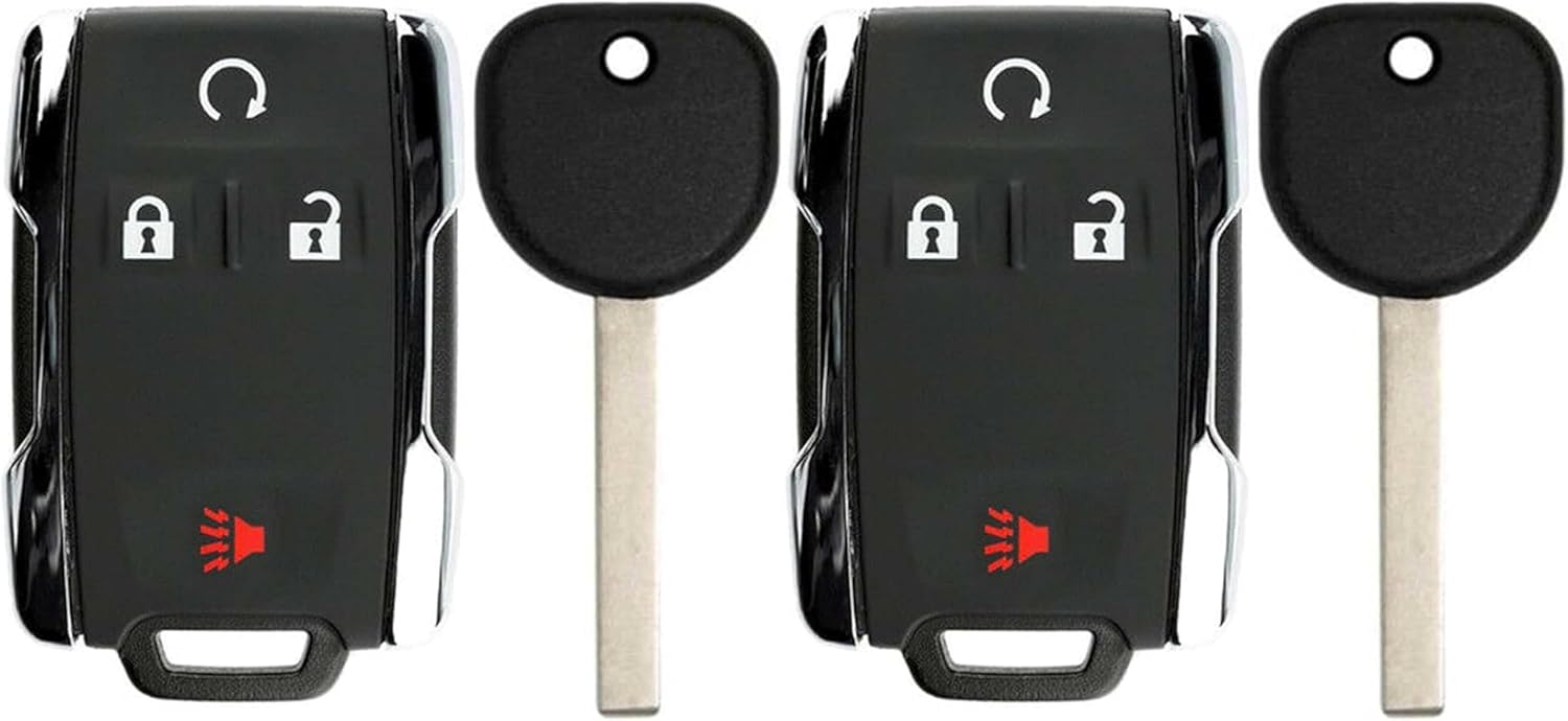 2X New Replacement Keyless Key Fob Remote Compatible with & Fits for Chevy GMC M3N 32337100 B116-PT