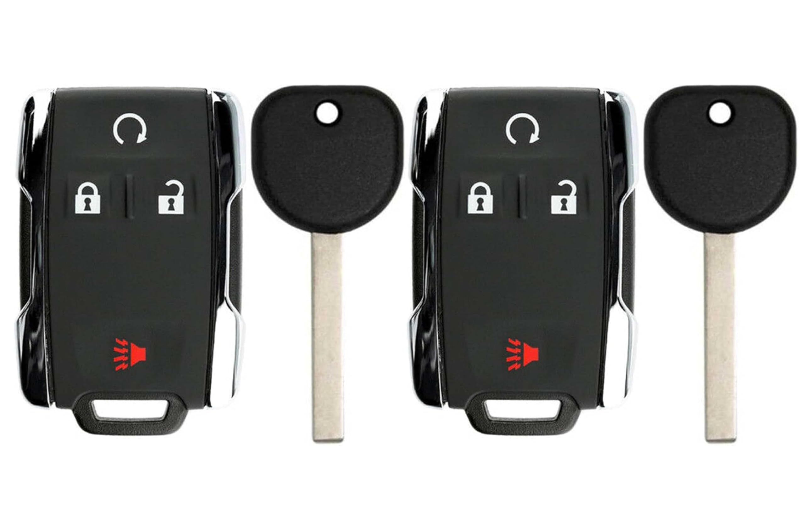 2X New Replacement Keyless Key Fob Remote Compatible with & Fits for Chevy GMC M3N 32337100 B116-PT