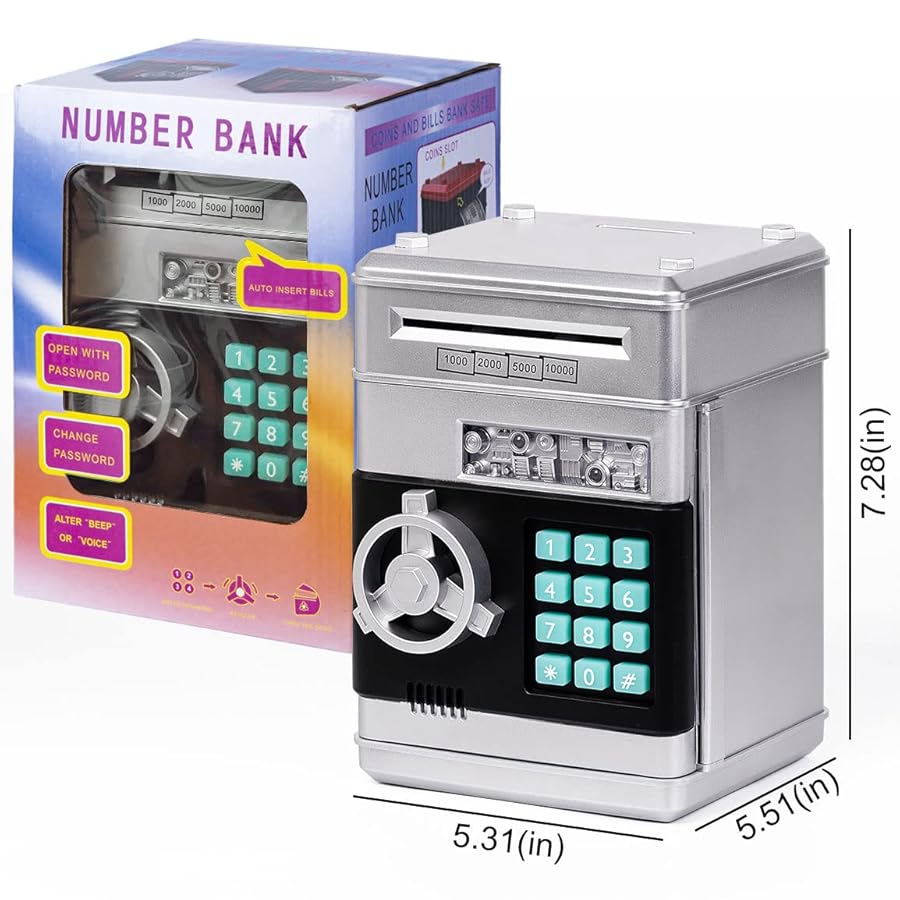 Elektronische Spardose Bagger - Mit Fingerabdruck & Code Für Sicheres Sparen