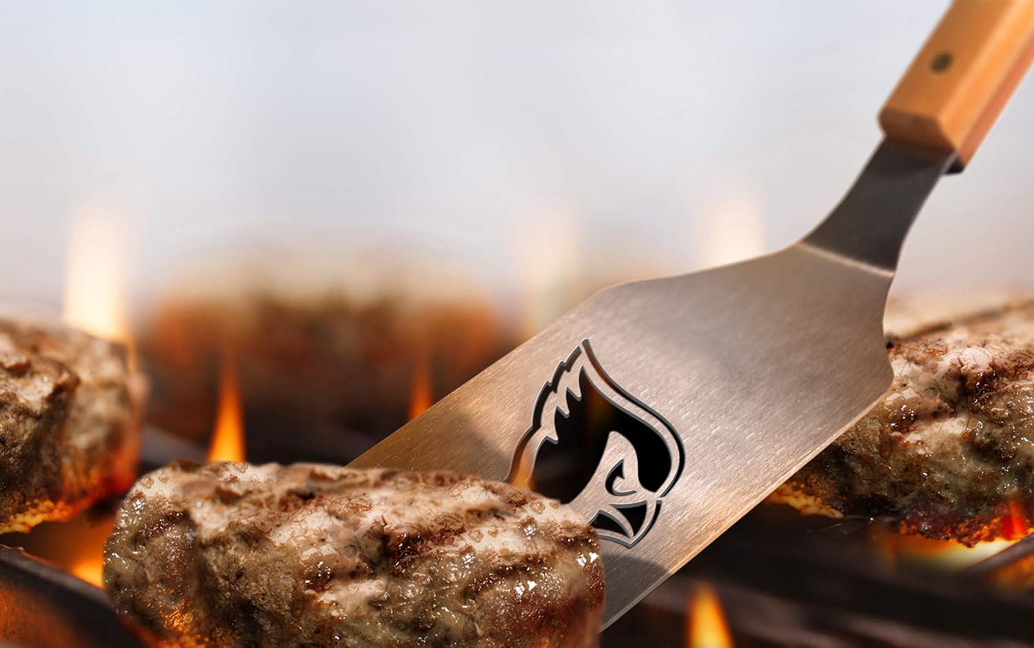 YouTheFan NFL Classic Series 3-Piece BBQ Set Stainless Steel, 22" x 9" : Barbecue Tool Sets : Sports & Outdoors