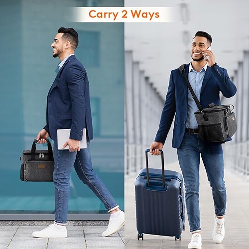 Miniatura 65 de Lifewit Bolsa de Almuerzo Mediana Aislada Caja de Almuerzo Hielera Suave Bolsa Refrigerante para Adultos Hombres Mujeres, Gris 12 Latas (9L)