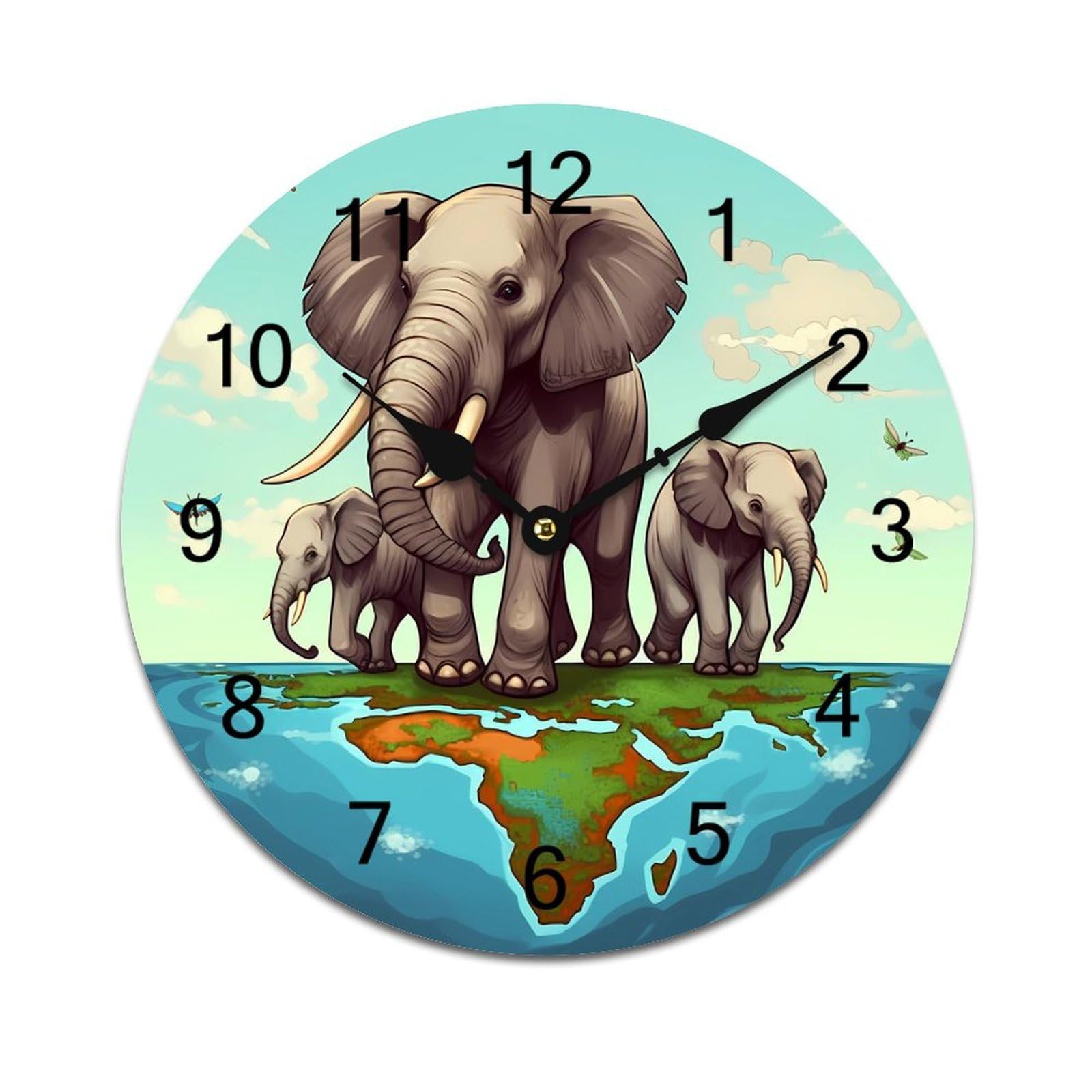 Horloge murale en PVC silencieuse et sans tic-tac pour bureau moderne