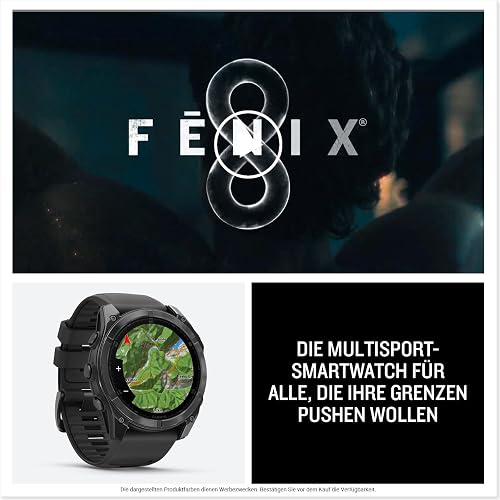 Garmin fēnix 8, Montre GPS Multisports AMOLED, Acier Grey/Noir, 51mm - 9