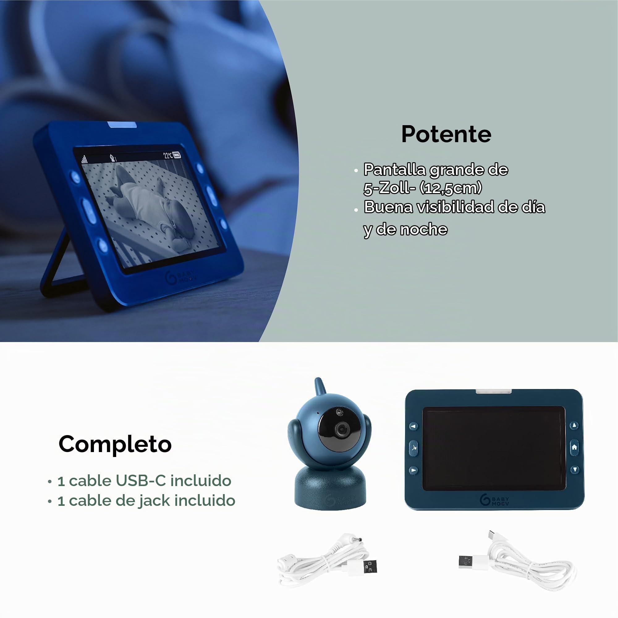 Babymoov Vigilabebés Motorizado Yoo Master 5" Controla el Giro a Distancia