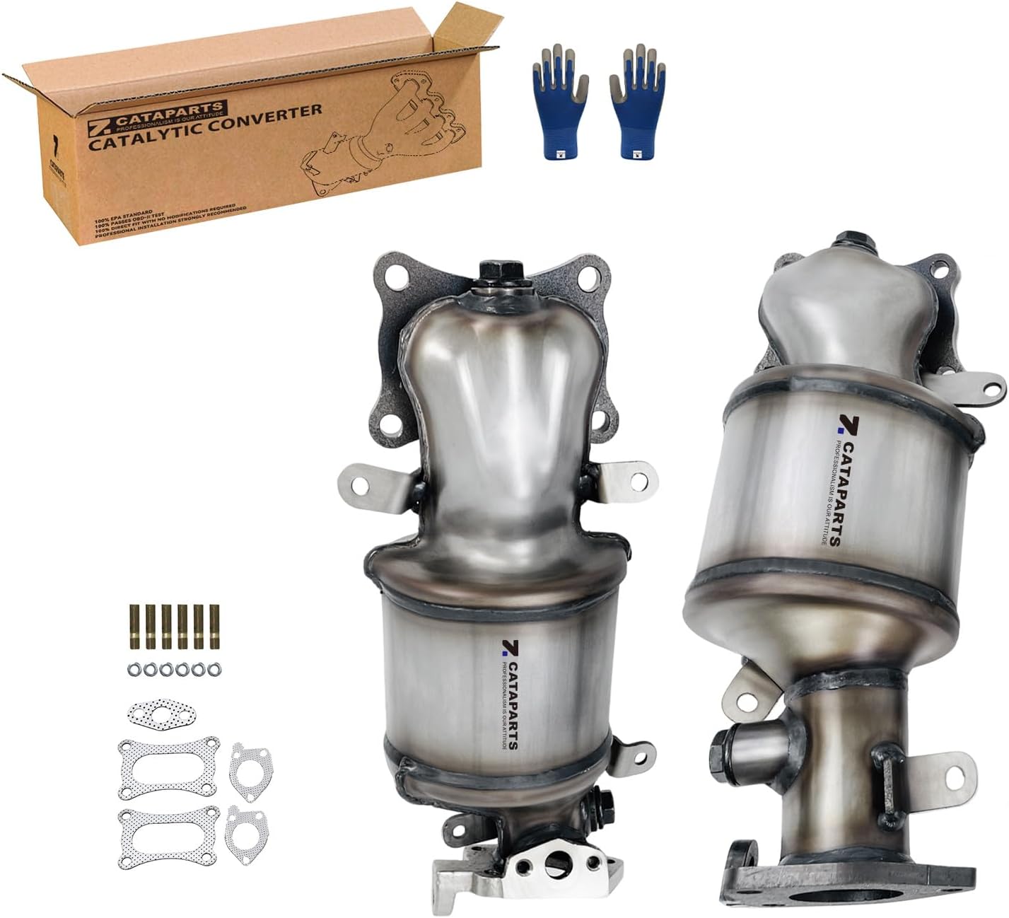 Catalytic Converters Compatible with Honda 2010-2020,Honda Accord,Accord Crosstour,Crosstour,Odyssey,Passport,Pilot,Ridgeline 2008-2021 Left Right 3.5L 3.7L(EPA Compliant)