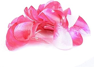 Crystal Candy Cerise-Pink-&-White Edible Petals - Colorful Edible Flowers Petal for Cakes, Cupcakes, and Cake Decorations - Suitable for All Cakes and Baked Goods - 1 Jar of 6 Grams, 40 Petals