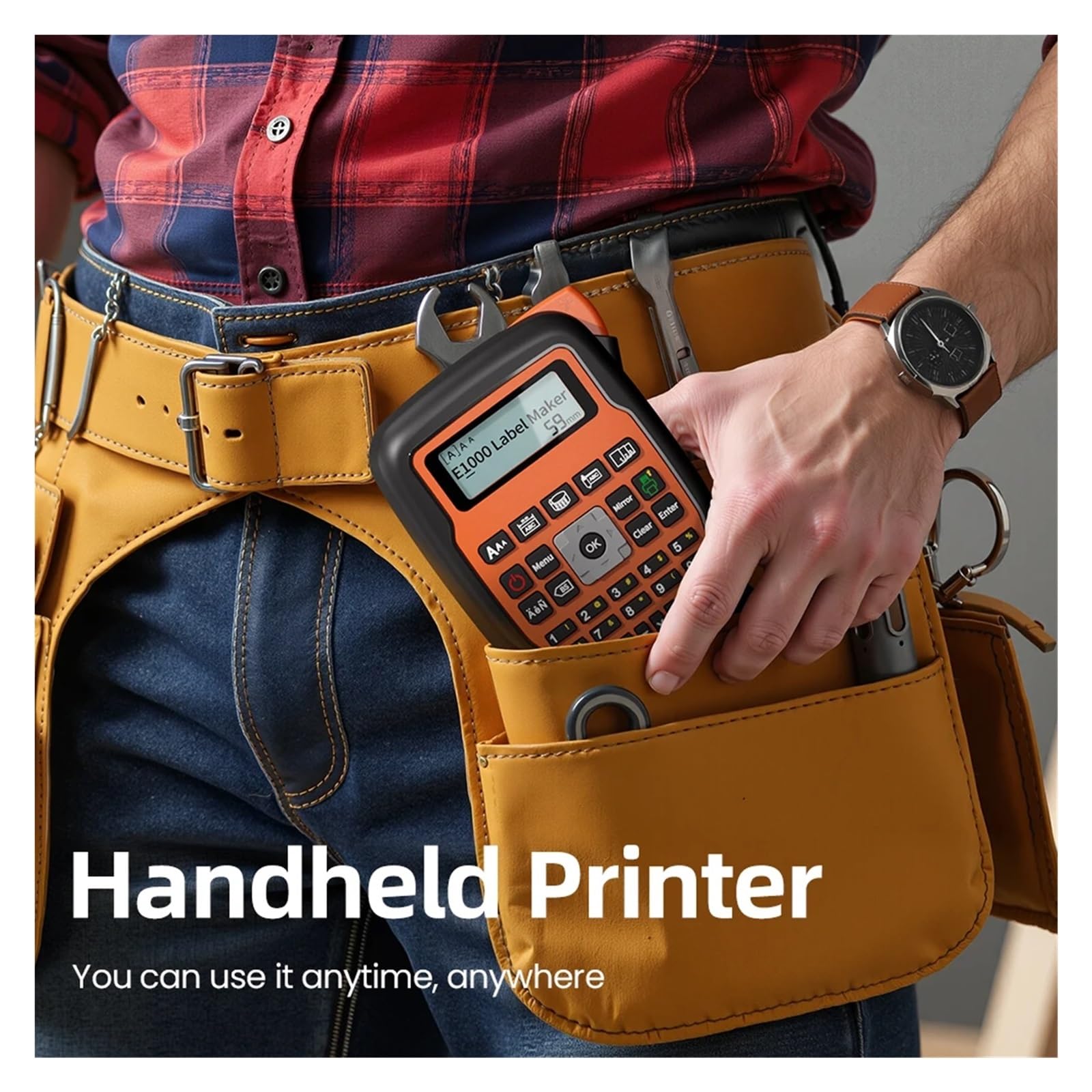 Etichettatrice Stampante industriale portatile portatile con tastiera QWERTY per casa ufficio cucina