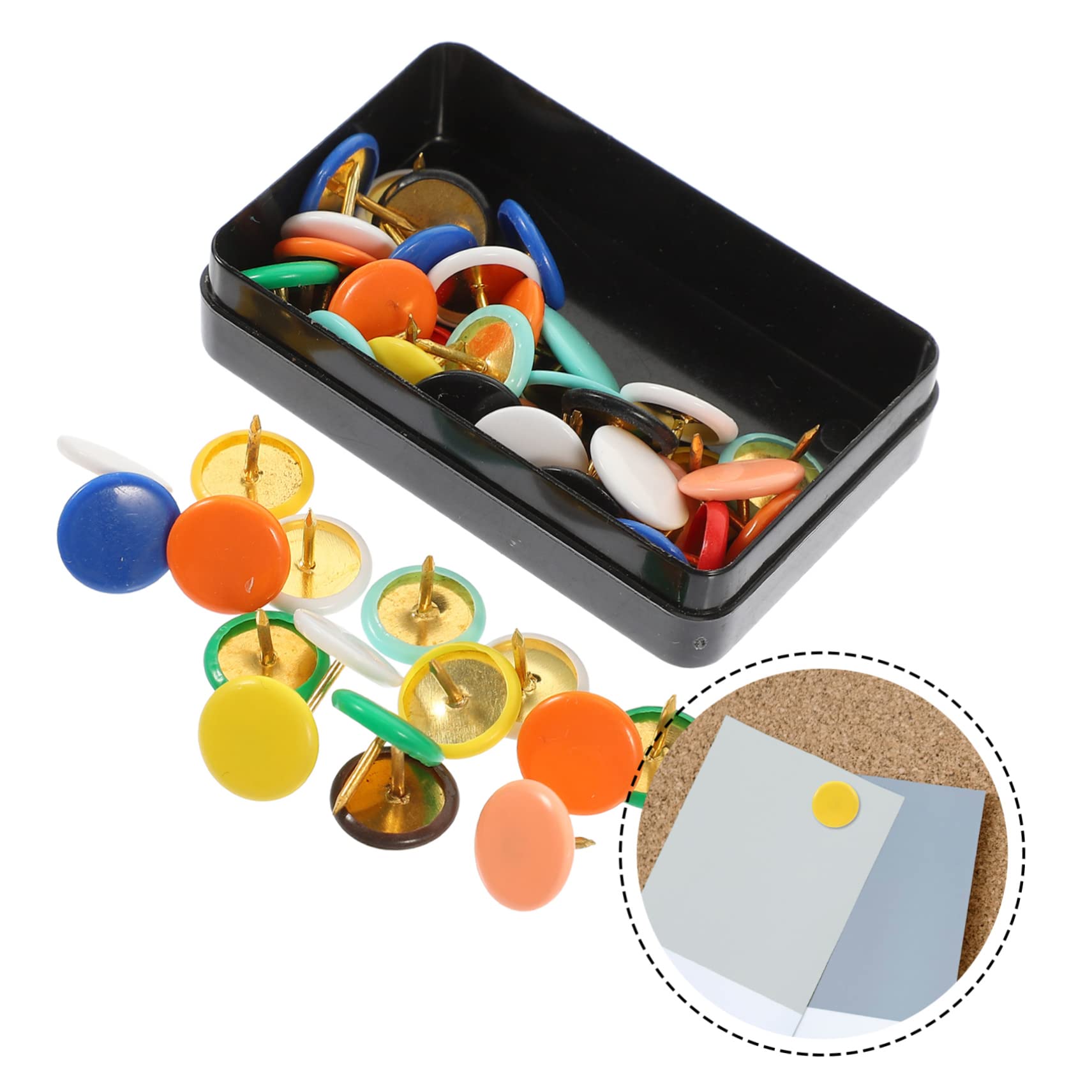 SHINEOFI 500piezas Chinchetas Tacks Coloridos para Escuela y para Tableros De Anuncios y Proyectos De Manualidades