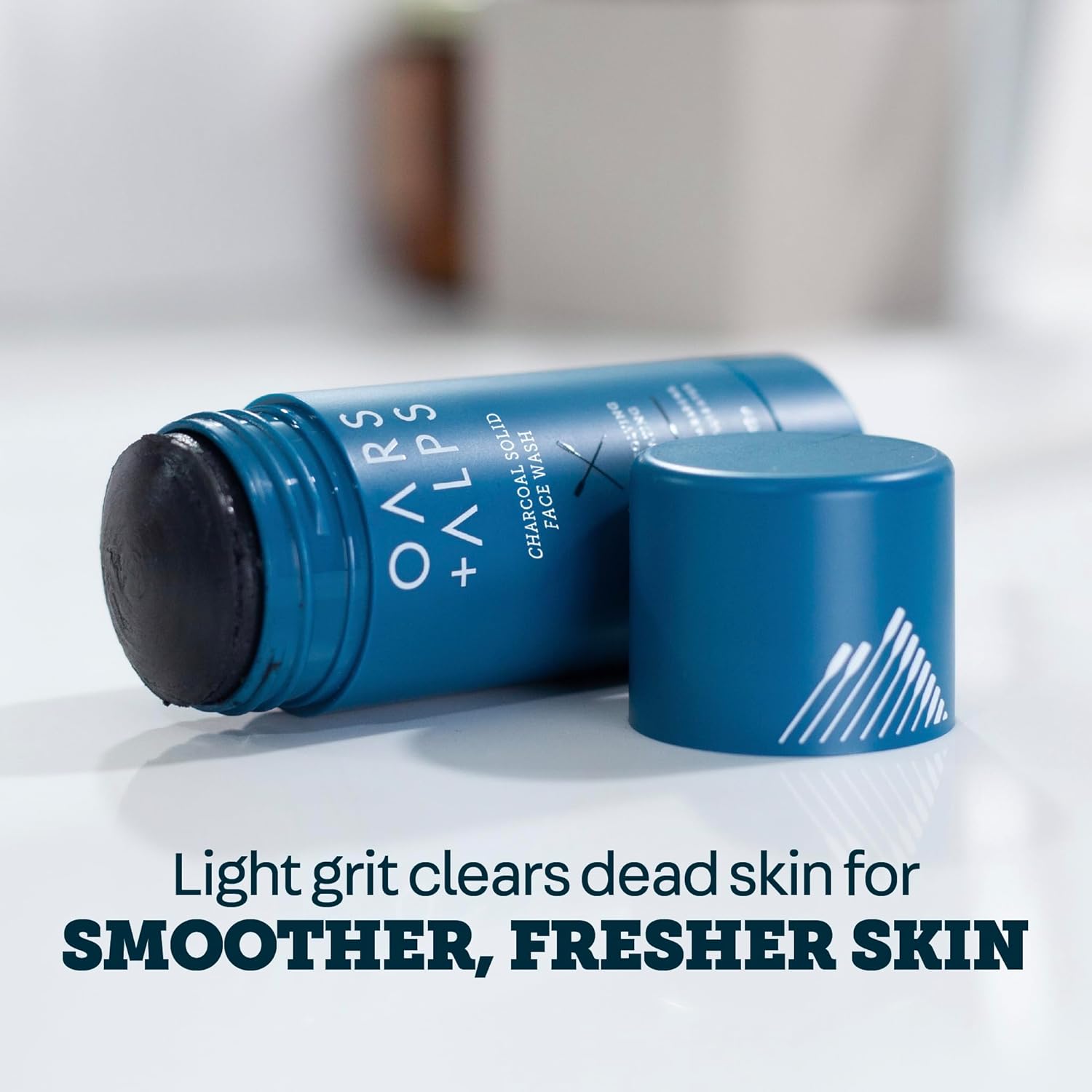 Oars + Alps Face Wash with Activated Charcoal, Exfoliating Facial Cleanser, Cleansing, Refreshing, TSA Friendly, 1.2 Oz, 2PK