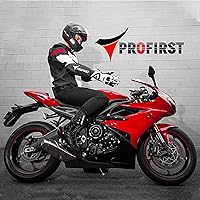 Vista 2 de PROFIRST Motorcycle Boots for Men Comfortable Fit Riding Armored Boots with Zipper, Anti-Slip Sole, Reinforced Street Racing Shoes