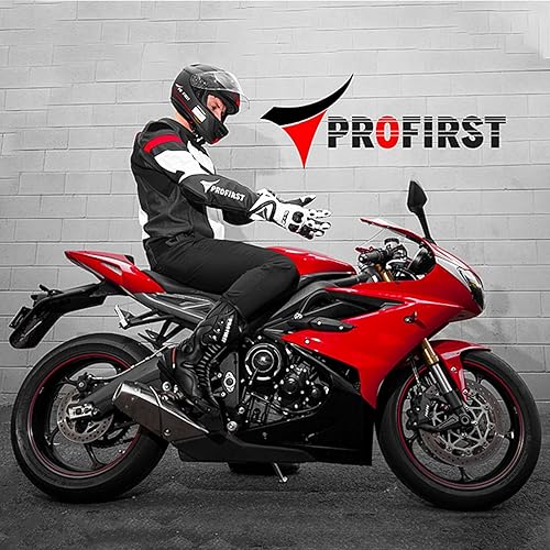 Miniatura 2 de PROFIRST Motorcycle Boots for Men Comfortable Fit Riding Armored Boots with Zipper, Anti-Slip Sole, Reinforced Street Racing Shoes