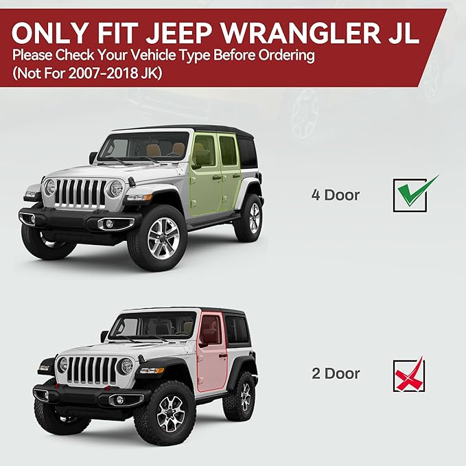 Estribos YITAMOTOR para Jeep Wrangler JL 4 Puertas 2018-2026 miniatura 2