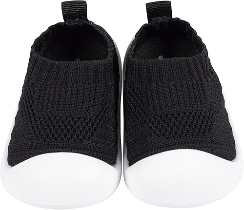 Miniatura 4 de Gerber Unisex-Child Baby Toddler Boy and Girl Stretchy Knit Slip-on Sneaker Crib Shoe