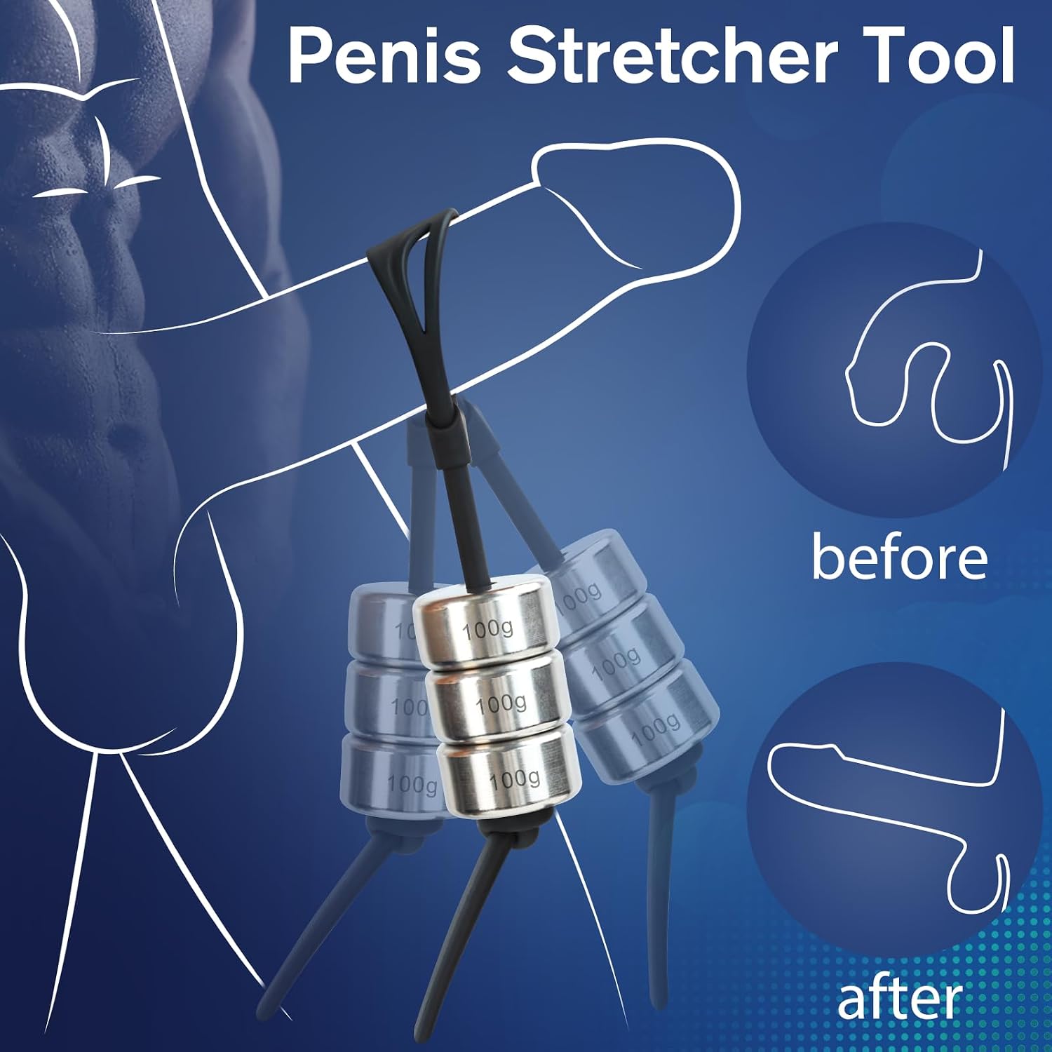 Sex Toys Metal Penis Trainers - Adult Toys Penis Extender with Adjustable Cock Ring, Sex Toys for Men Penis Enlargement Extension with Adjustable Weight, Male Sex Toys Penis Stretcher, Mens Sex Toys