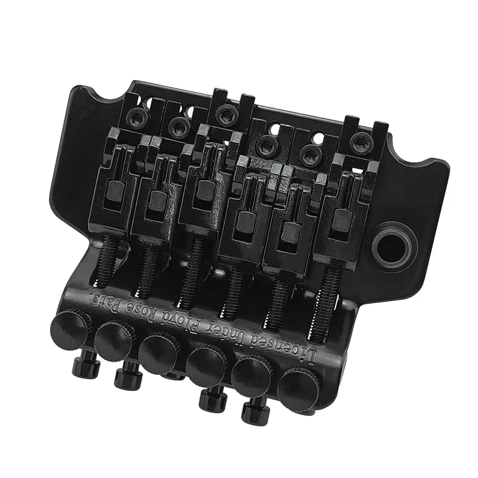 6-saitiges Doppel-Roll-Saitenhalter-Sattel-Tremolo-Brückensystem for den Ersatz elektrischer Gitarren(Zwart)