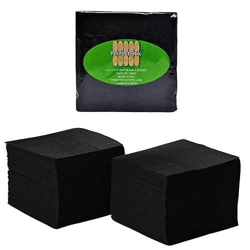 Servilletas perfectas de 2 capas 100ct servilletas de papel para cóctel Dos capas Negro 100