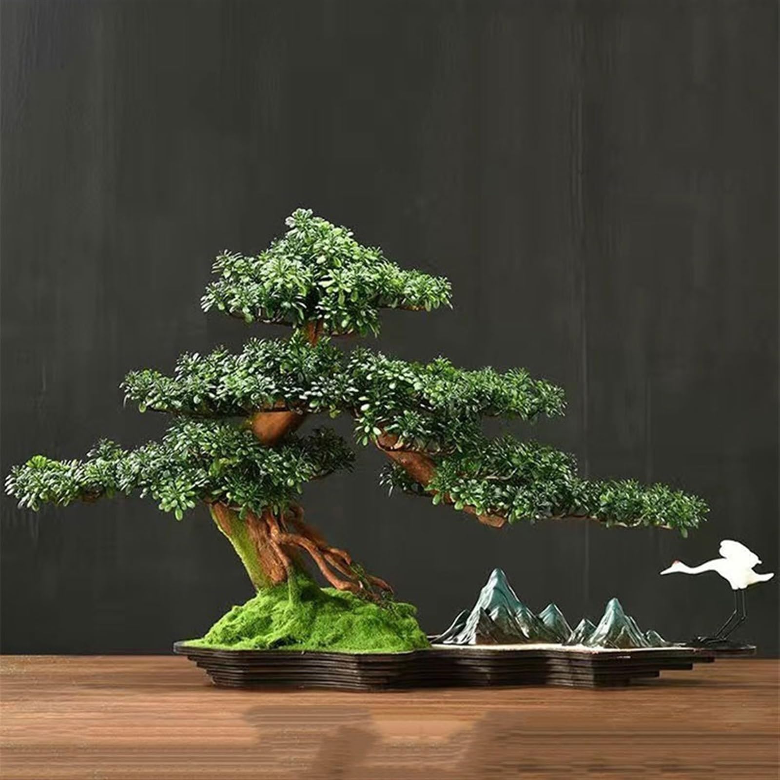 Fałszywe drzewo Symulacja drzewa Bonsai w celu poprawy Feng Shui przynoszącego szczęście dekoracje przedpokoju salon dekoracyjne ozdoby Wystrój wnętrz