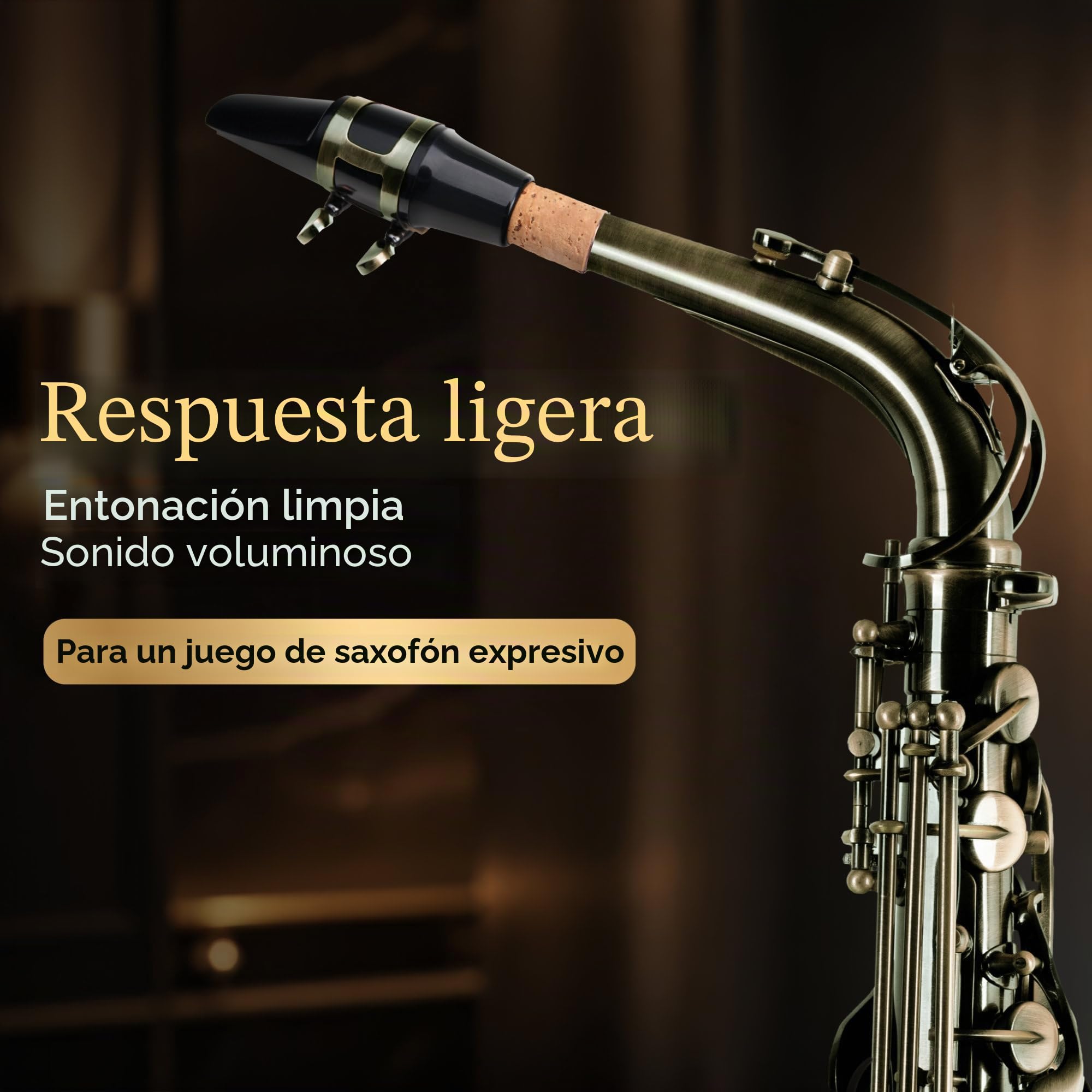 Classic Cantabile Winds AS-450 Antique Yellow Saxofón Alto, Peso: 2 | Saxofón alto de latón, Acabado vintage Antique Yellow, Llave de fa agudo, Sonido lleno y cálido, Respuesta rápida, 4 kg