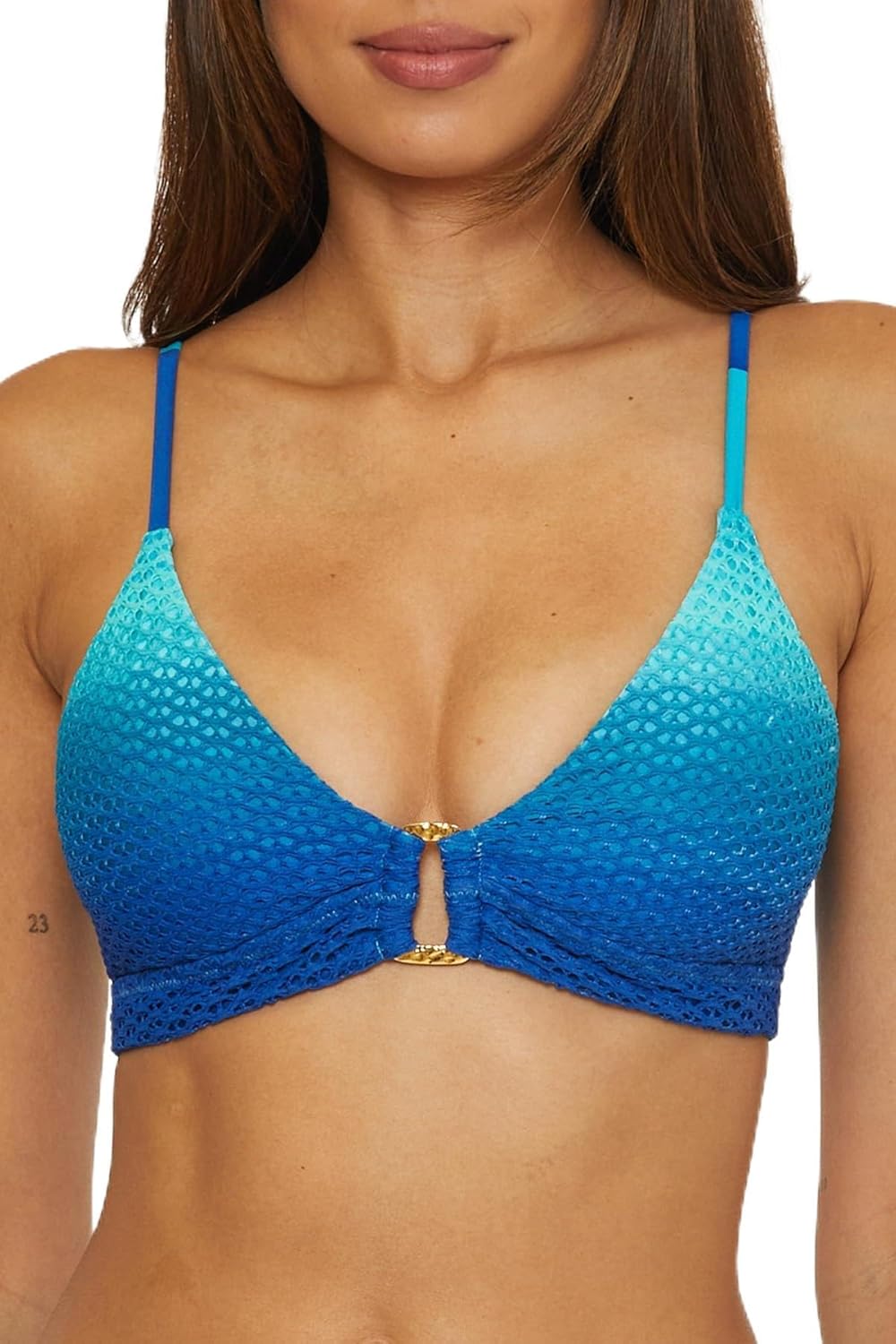 Trina Turk ビキニトップSun Opal Ring Bikini Top, Adjustable, Tie Back, S