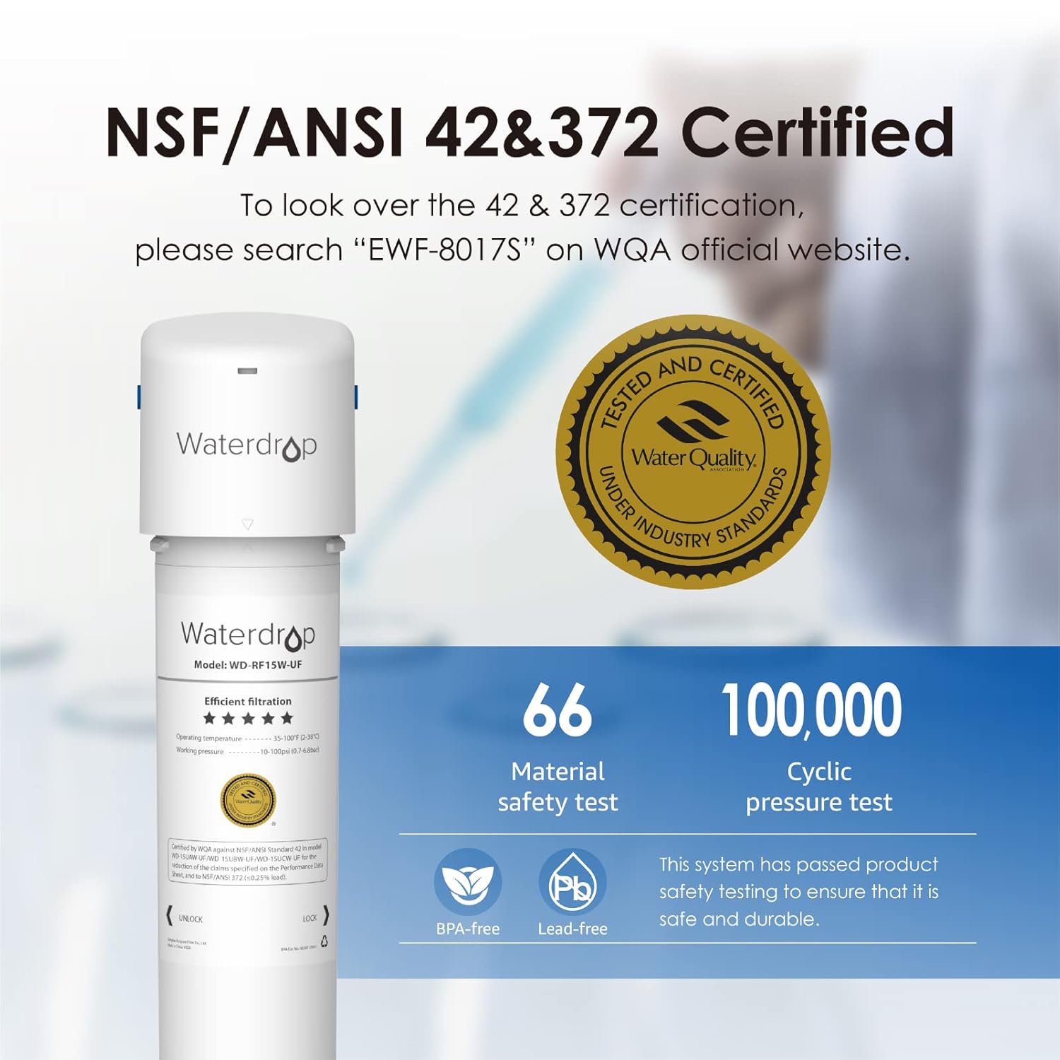 Big Sale Waterdrop 15UBW-UF 0.01μm Under Sink Water Filter System, 16K Gallons Chlorine Reduction Capacity, NSF/ANSI 42 Certified, with Dedicated Brushed Nickel Faucet, Ultra Filtration, USA Tech 70% Off Everything Waterdrop 15UBW-UF 0.01μm Under Sink Water Filter System, 16K Gallons Chlorine Reduction Capacity, NSF/ANSI 42 Certified, with Dedicated Brushed Nickel Faucet, Ultra Filtration, USA Tech