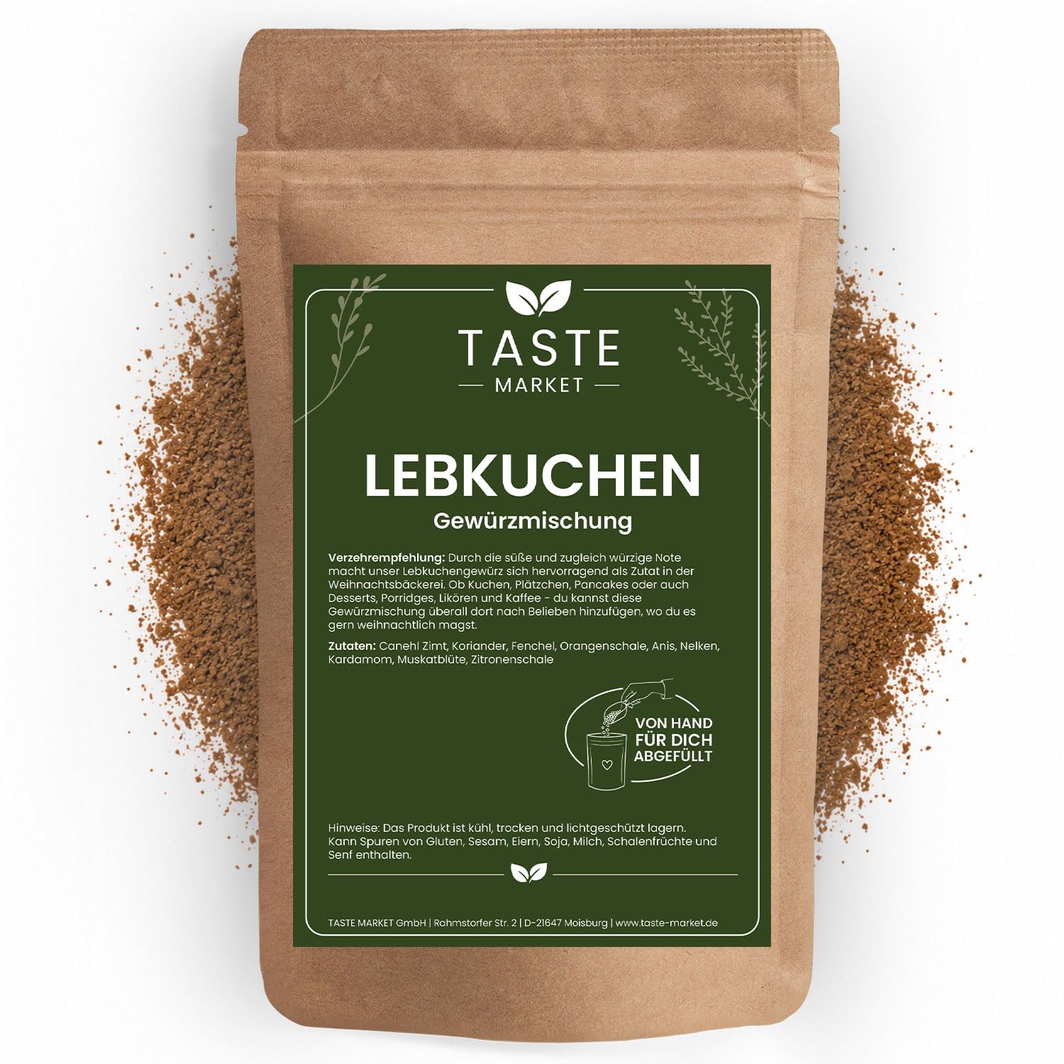 5 kg Lebkuchengewürz – Gewürzmischung – Lebkuchengewürz – Weihnachtsgewürz zum Backen – Spekulatiusgewürz