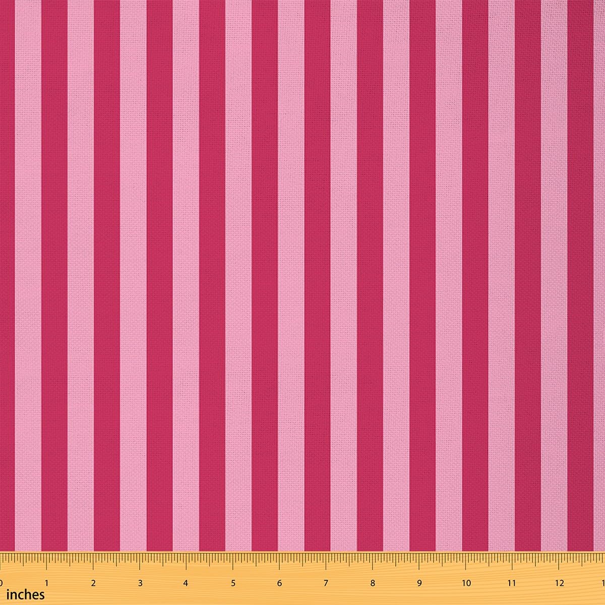 Homemissing Rose Pink Red Upholstery Fabric for Chairs for Kids Kids Abstract Stripes for Home DIY, Waterproof Indoor Decor 1 Yard (L92*W150cm) Geometric Fabric by The Yard Soft Microfiber Modern
