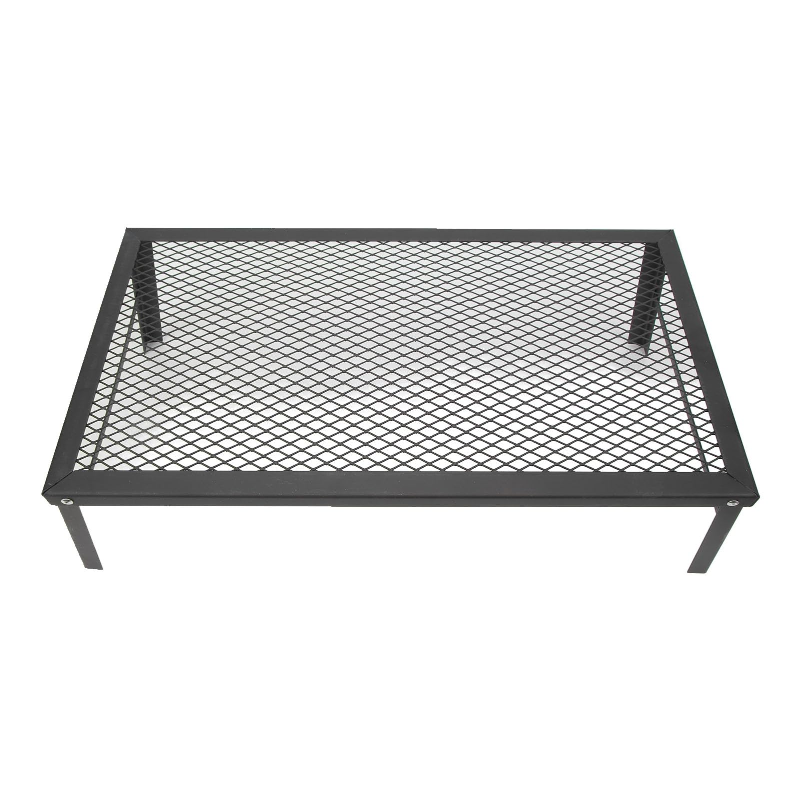 Qcwwy Składany Grill Kempingowy Stabilny, Grill Ogniskowy, Rozmiar 40x30 | Przenośny, składany grill ogniskowy, odporny na rdzę. Stabilne ustawienie nóg bez użycia narzędzi. Wędrowcy z plecakiem