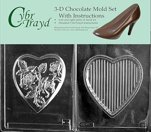 Cybrtrayd Molde de caramelo de chocolate, incluye instrucciones de moldes de chocolate 3D (idioma español no garantizado) y kit de 2 moldes, caja