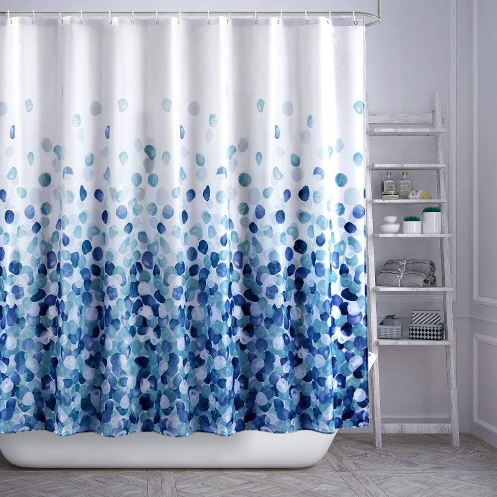 ARICHOMY Shower Curtain, Polyester Farmhouse Shower Curtain Set Bathroom Fabric Fall Curtains Waterproof Colorful Funny with Standard Size 72 by 72 (Blue)… - Amazon product rated Grade A