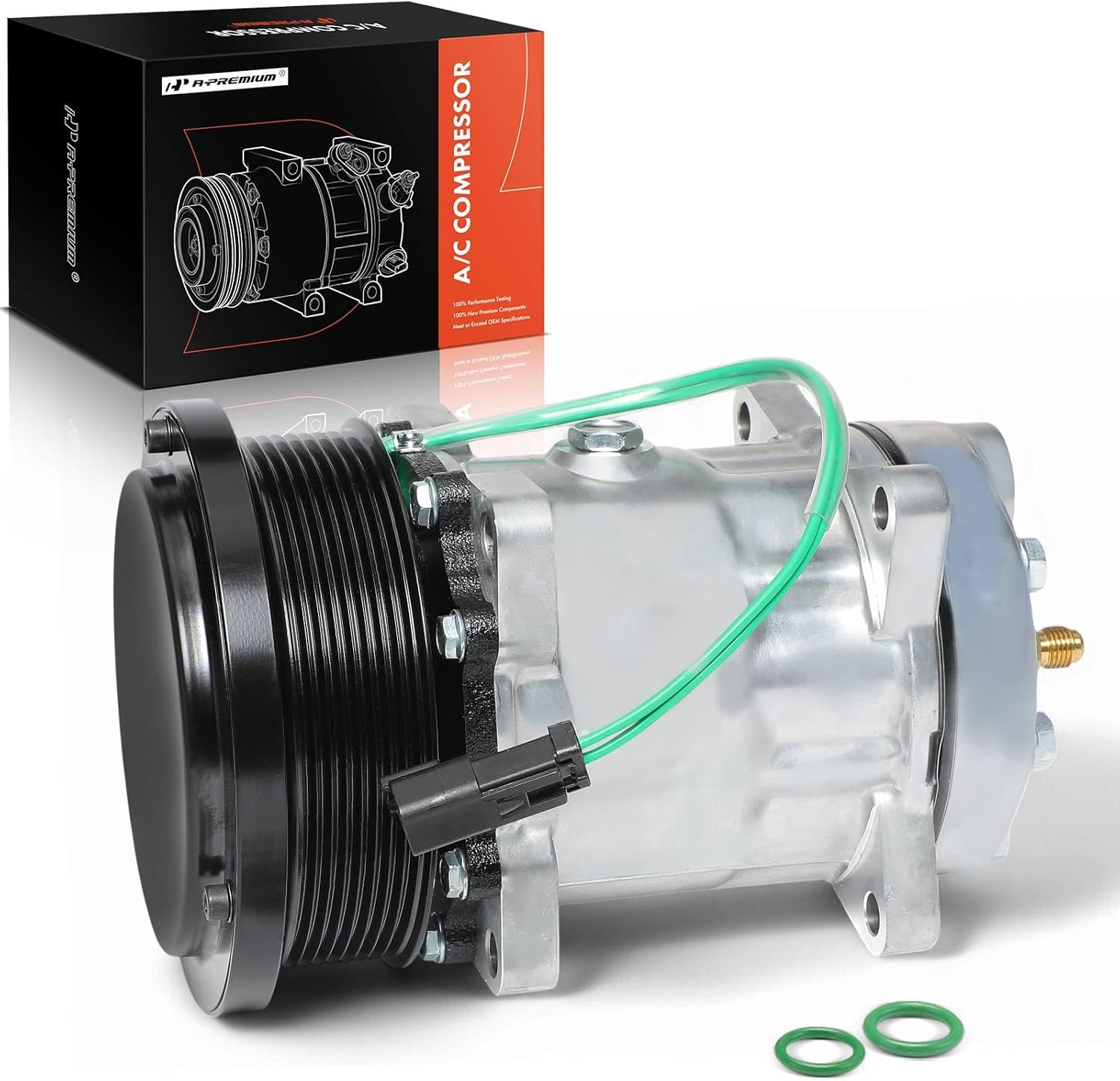 A-Premium A/C Compressor with Clutch Compatible with Caterpillar SD7H15 Style