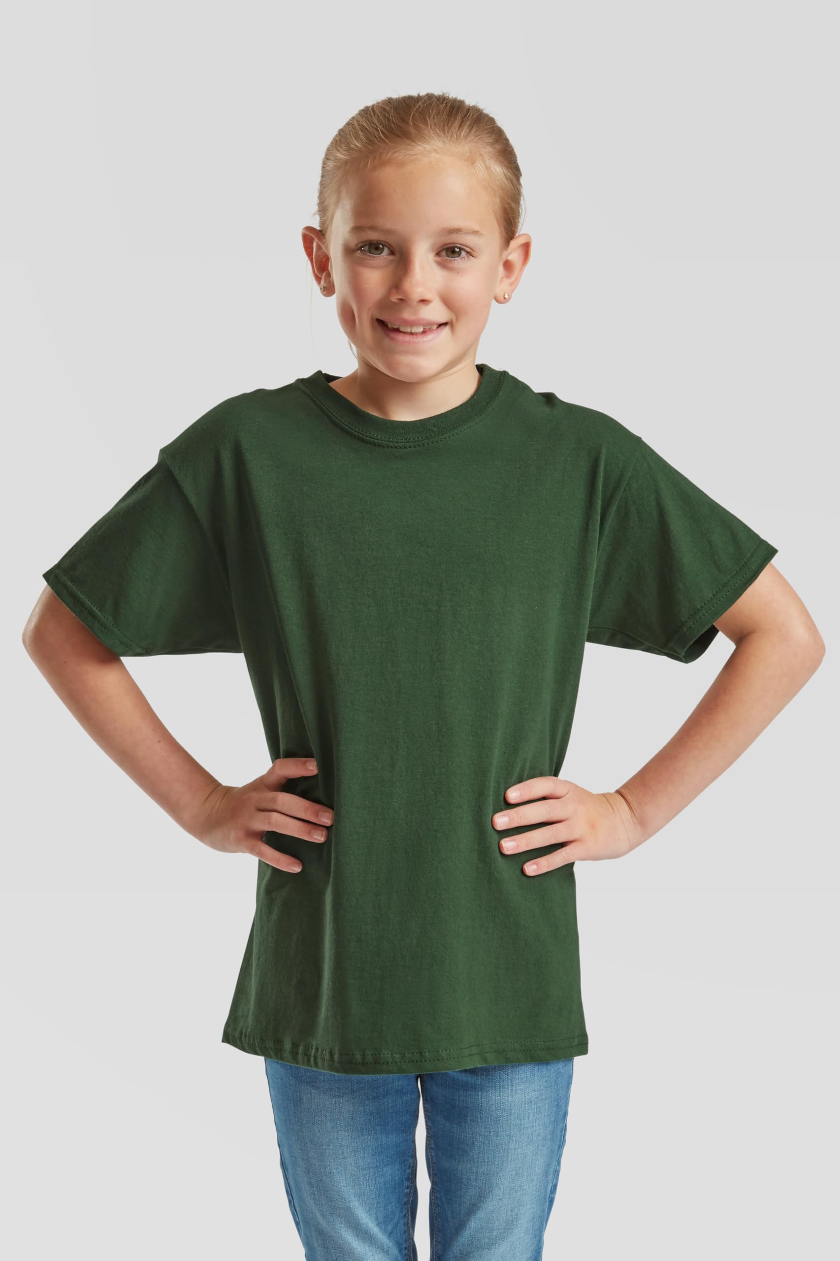 Fruit of the Loom 10er Pack Kids ORIGINAL T | Kinder T-Shirt aus 100% Baumwolle, OEKO-TEX zertifiziert, Kurzarm + gratis MyShirt Stoffbeutel