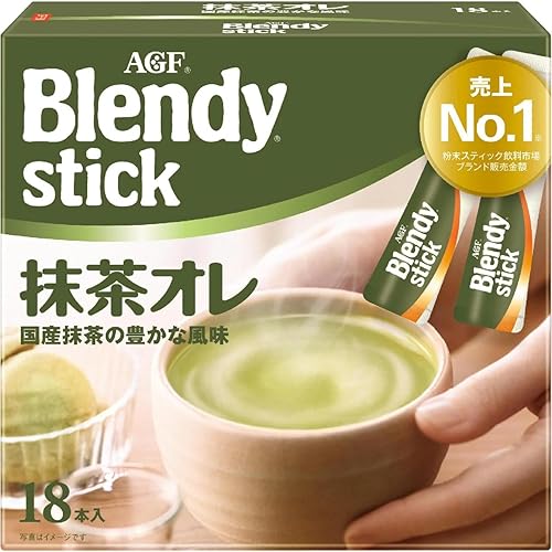 Blendy Stick Matcha7.4oz 18Sticks × 1pcs Té Verde Instantáneo Japonés AGF Ninjapo