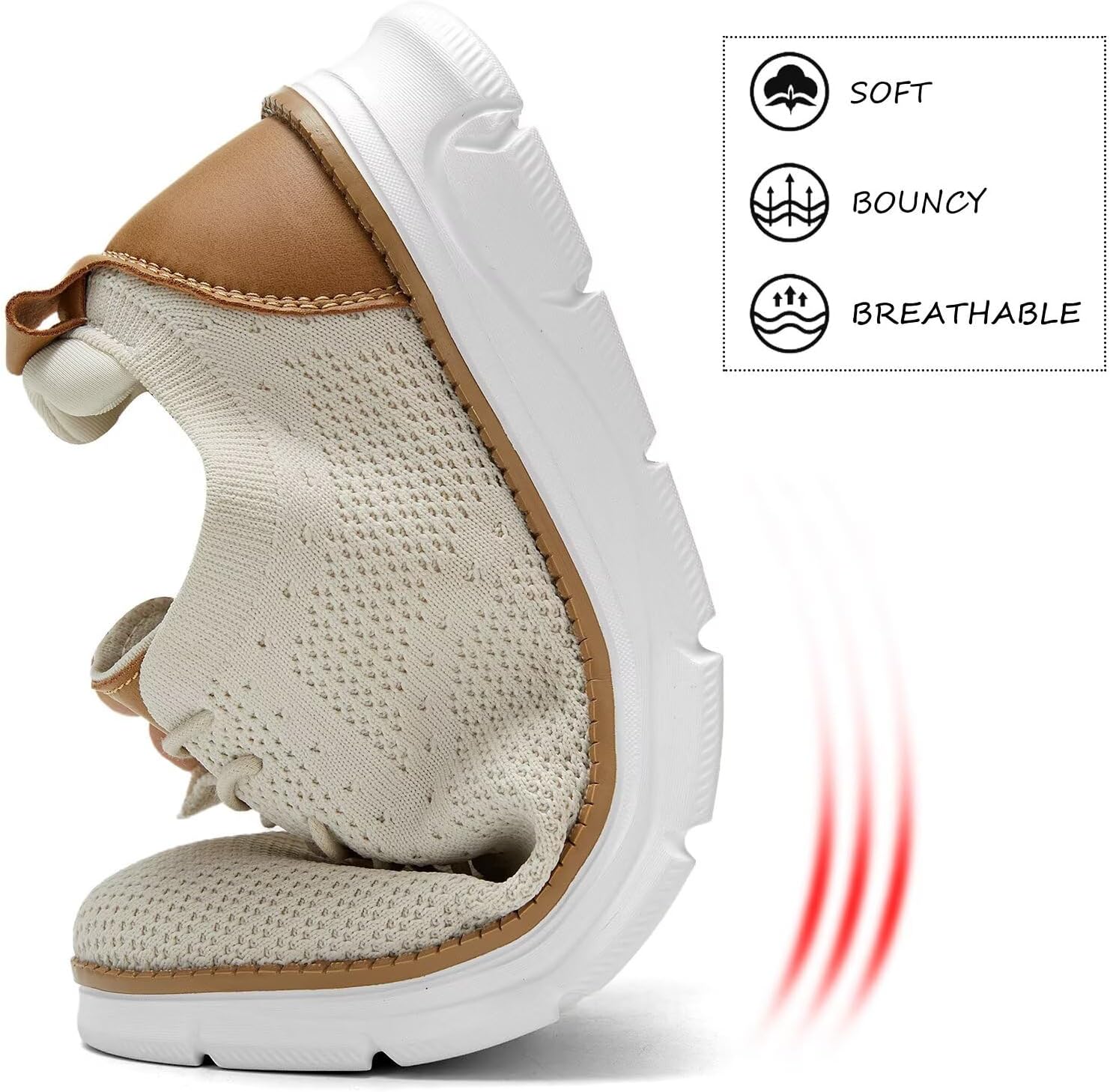 Men's Mesh Sneakers Oxfords Lace-Up Lightweight Casual Walking Shoes Driving Shoes - Image 6