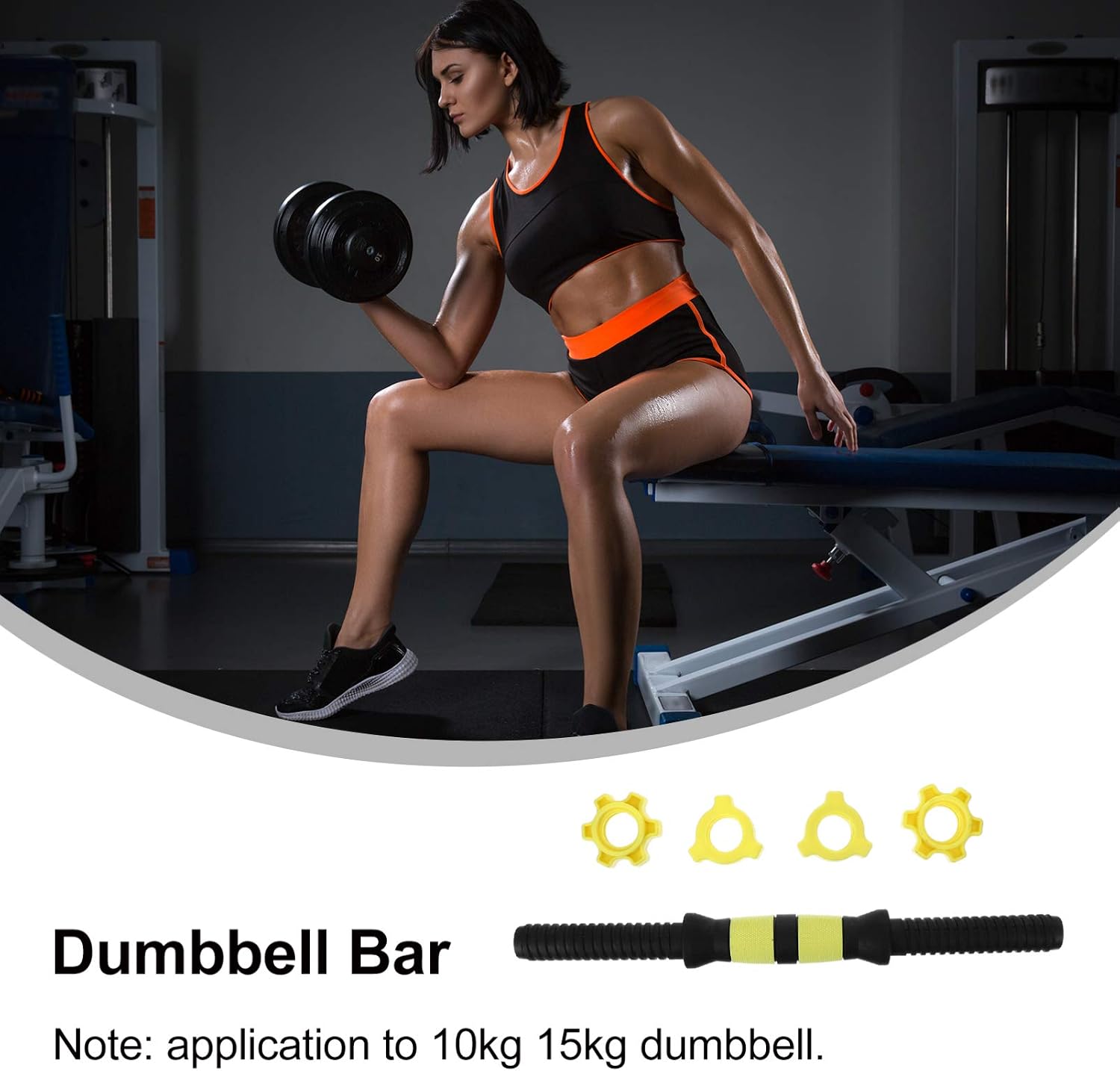1pc Dumbbell Bar Set Non-slip Grip Connecting Rod for Home Strength Training Material for Enhanced Grip and Comfort
